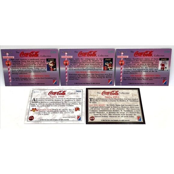 Coca-Cola Collection Santa & Magic Christmas Tree Series - 5 Cards - See List - Picture 3 of 3